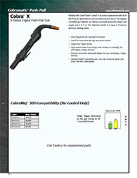 Cobra X Welding Gun Literature/Catalog page