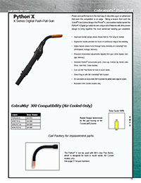 Python X Welding Gun Literature/Catalog page